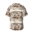thumbnail image 2 of Xecao offers the Western Desert Cowboys2 for Men's Casual Short-sleeved Shirt, a button-up collared shirt with a pocket, perfect for beach vacations and yacht travel in the X-Large size., 2 of 7