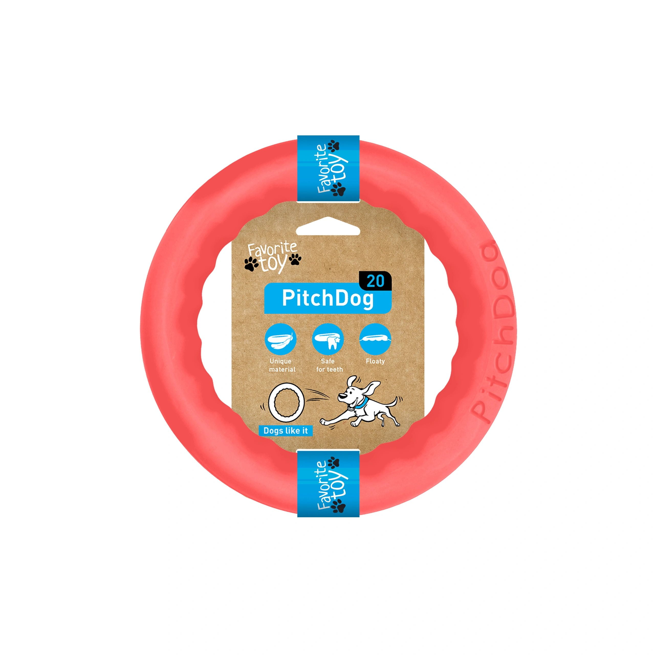 PITCHDOG Multifunctional Ring Toy for Dogs, Ø 8"(20 cm) Safe for Teeth Unique Material