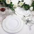 thumbnail image 4 of 350PCS Silver Plastic Dinnerware Set for 50 Guests - Silver Plastic Plates Disposable for Party Include 50 Dinner Plates,50 Dessert Plates,50 Forks,50 Knives,50 Spoons,50Cups,50 Napkins, 4 of 12