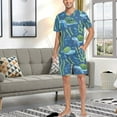 thumbnail image 7 of joogoo Men's Pajama Set Turtles Seaweed under Sea V-Neck Pj Shorts Set 2 Piece Loungewear Sleepwear L, 7 of 7