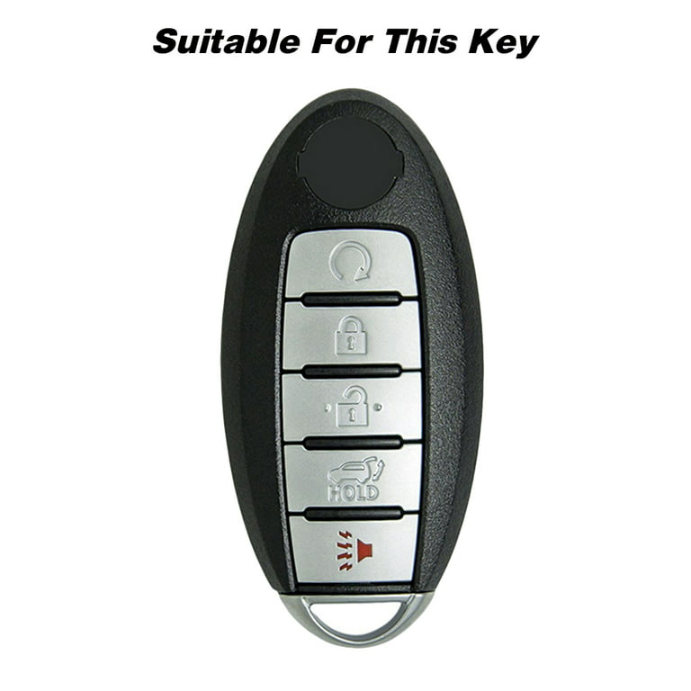 5-Button Remote Key Fob Cover Carbon Style Case Holder For Nissan