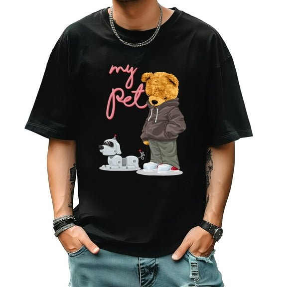 Graphic Tees for Men Summer New Print Casual Tee Fashion Trend Sports Shirt Select