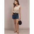 thumbnail image 4 of Women'S Crochet Knit Tank Top Summer Sleeveless Tank Top Casual Round Neck Tunic Tops Beige M, 4 of 7