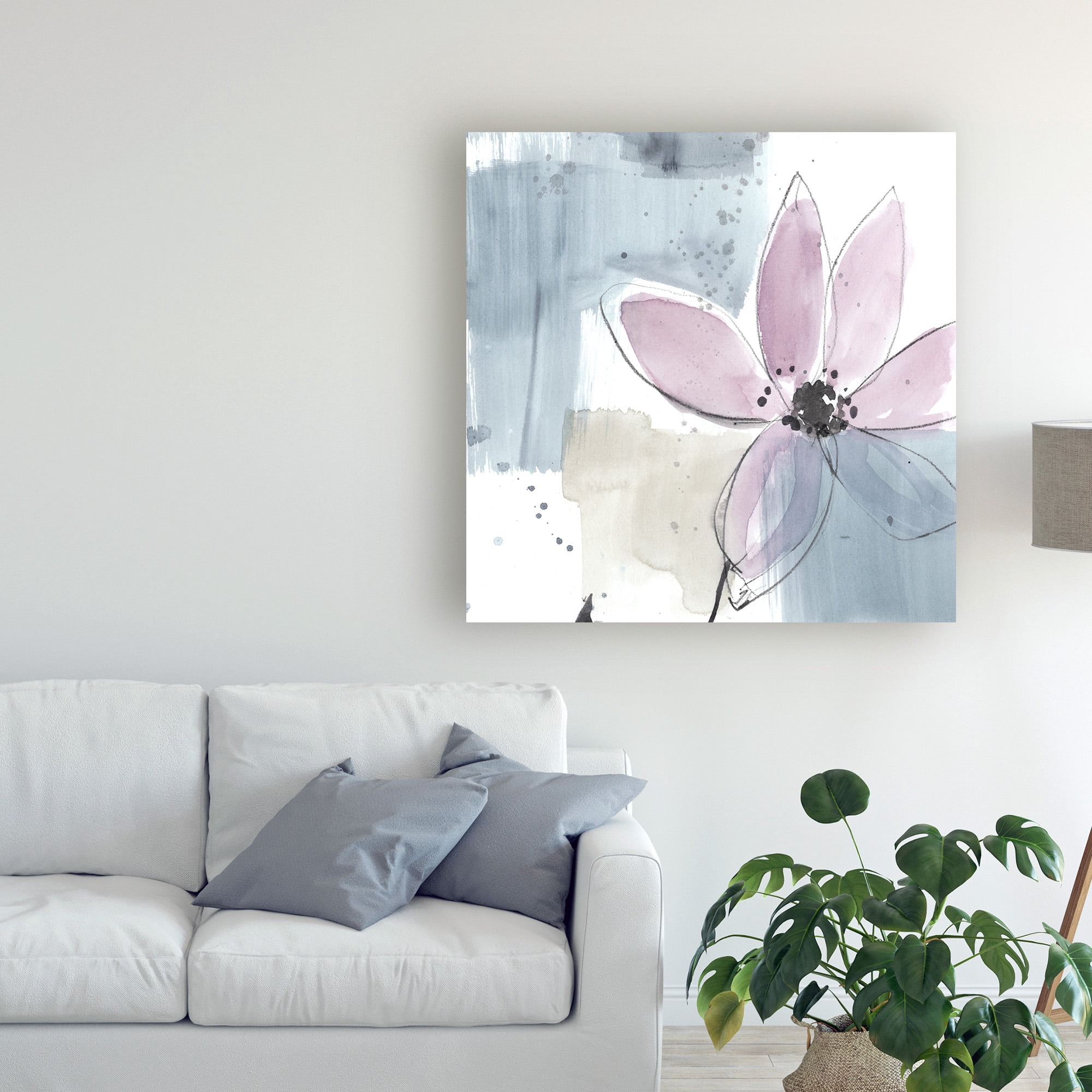 Trademark Fine Art 'UA CH Blush Flower Splash VI' Canvas Art by Jennifer Goldberger