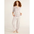 thumbnail image 5 of Joyspun Women's Velour Notch Collar Top and Pants Pajama Set, 2-Piece, Sizes S-3X, 5 of 5