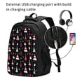 thumbnail image 2 of Easygdp Christmas Tree and Gold Socks Mochila para Laptop de Viaje con Puerto USB, Mochila para Laptop con Puerto de Carga USB para Mujeres y Hombres, 2 of 7