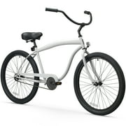 26" sixthreezero Men's In The Barrel Seven Speed Beach Cruiser Bicycle, Cool Grey