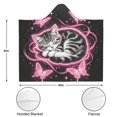 thumbnail image 3 of Cute Kitten Wearable Blanket Hoodies for Women Men Adults Kitten Lovers Cozy Plush Butterflies Kittens Hooded Blankets for Travel Office Decor Birthday Gifts 60X80 Inch, 3 of 5