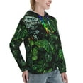 thumbnail image 6 of Kdxio Lush Foliage Green Plant Print Womens Oversized Hoodies Sweatshirts Hooded Pullover Tops Sweaters Casual-Large, 6 of 7