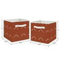 thumbnail image 3 of Diamond Tuft Orange Rust Arrow Fabric Storage Bin (Set of 2) by Sweet Jojo Designs, 3 of 4
