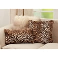 thumbnail image 2 of Fennco Styles Cheetah Print Faux Fur Brown Decorative Throw Pillow, 2 of 5