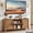 Dark Wood, variant on YANGLI 55" Farmhouse TV Stand with Adjustable Shelves & 2-Door Storage, Fits 65" TV, Dark Wood
