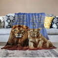 thumbnail image 2 of RUIYC to My Daughter Blanket from Dad, Lion Blanket to My Daughter, Birthday Thanksgiving Gifts Super Soft Cozy Flannel Throw Blanket for Bed Sofa White, 2 of 6