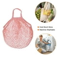 thumbnail image 5 of Uxcell Cotton Mesh Bag, 15x13.8" Reusable Mesh Net String Grocery Bags Organizer Brown, 5 of 6