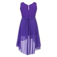 thumbnail image 2 of iEFiEL Kids Girls Sleeveless Sparkly Rhinestone High-low Hem Dress for Birthday Party Purple 4, 2 of 7