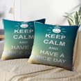 thumbnail image 3 of LALILO Throw Pillow Covers Keep Calm And Day Greeting Card Calm Cushion Cover 18" x 18", 2 Pack, 3 of 6