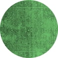 thumbnail image 1 of Ahgly Company Indoor Round Oriental Emerald Green Industrial Area Rugs, 7' Round, 1 of 4