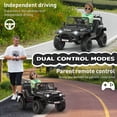thumbnail image 2 of Funcid 12 Volt Ride on Toys for Toddlers Ride on Cars with Remote Control, Battery Powered Ride on Truck Car w/ Bluetooth Music, LED Lights, Spring Suspension, 3 Speeds, Black, 2 of 8
