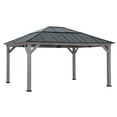thumbnail image 2 of SUNJOY Replacement Curtains for 13 ft. × 15 ft. Wood-Framed Gazebos,  Grey, 2 of 4