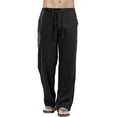 thumbnail image 3 of Pantalón De Algodón Y Lino Para Hombre, Playa, Yoga, 3 of 6