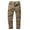 Khaki, variant on Ohufall Cargo Pants For Men Solid Casual Fashion Button-Zip Multi-Pocket Straight Cargo Trousers
