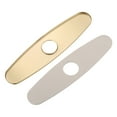 thumbnail image 4 of 2pcs 10 Inch Escutcheon Hole Covers Stainless Steel Deck Plate, Brushed Gold, 4 of 5