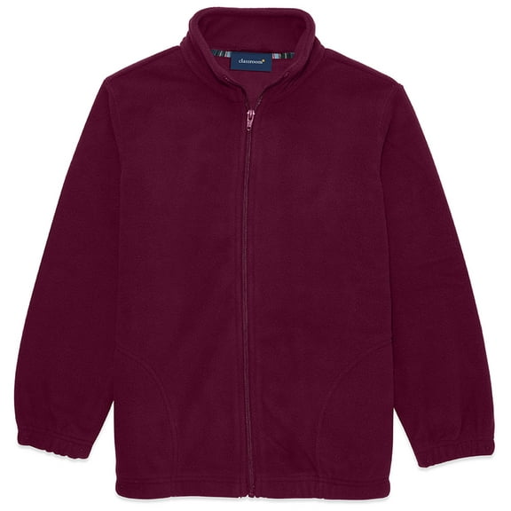 Classroom School Uniforms Adult Polar Fleece Jacket 59204, S, Burgundy