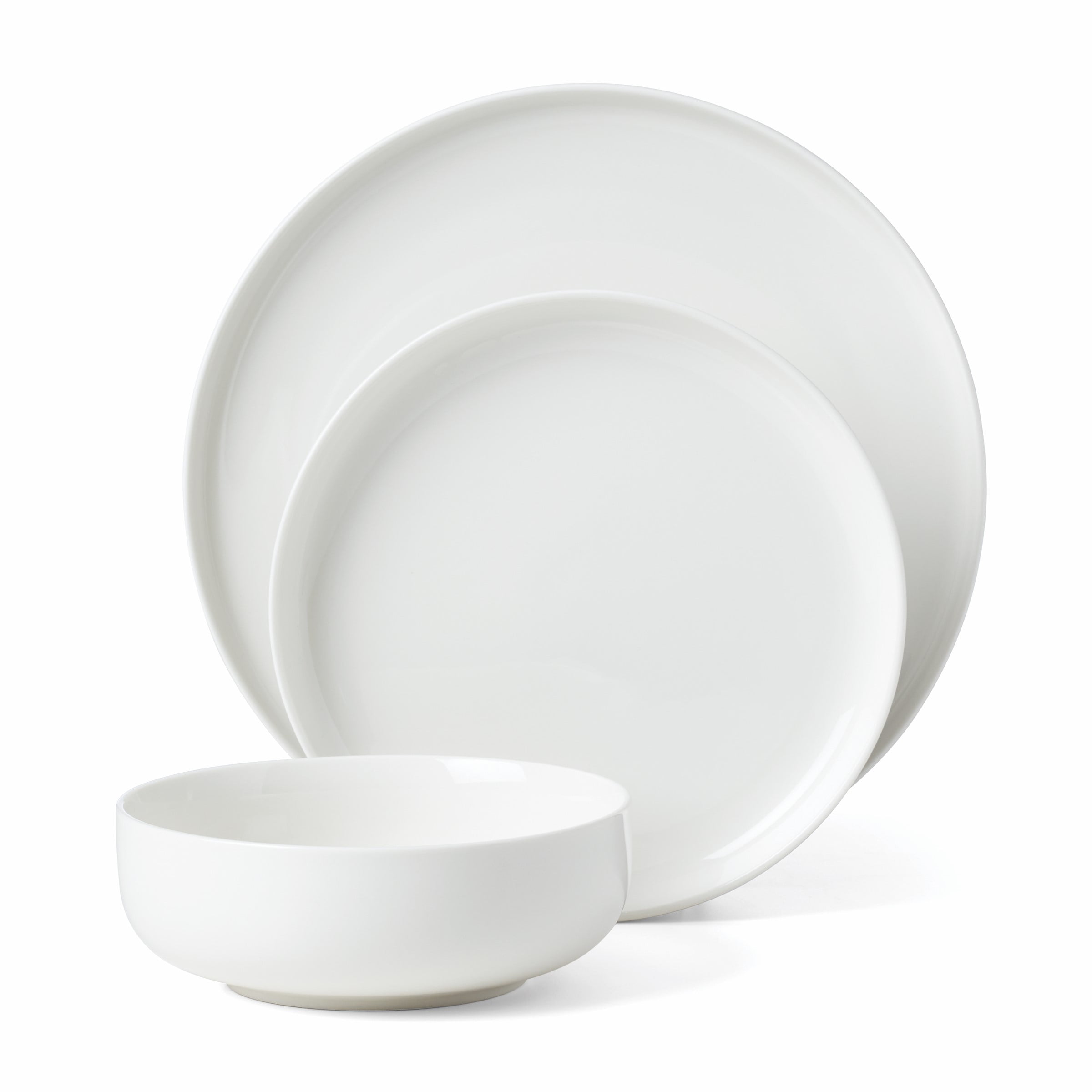 Oneida 365 24 Seven 12-Piece White Porcelain Tableware Set (Service for 4)