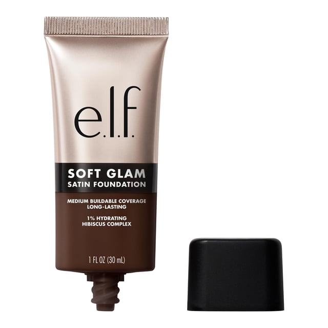 Foundation e.l.f. Soft Glam, cobertura media, 65 puntos neutros intensos