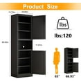 thumbnail image 5 of 19.7"W Freestand Metal Tall and Thin Narrow Storage Cabinet for Kitchen Bathroom Living Room, 5 of 7