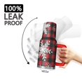 thumbnail image 3 of Red Christmas Snowflake and Plaid Pattern Tumbler with Handle and Lid,40oz Double Wall Vacuum Insulated Tumbler,Cups Gift for Women and Men, 3 of 7