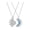 B, variant on SmartBy 1 Set Sun And Moon Necklaces Couples Matching Necklaces Rhinestone Sun Moon Pendant Necklaces Gift for Valentine's Day Anniversary