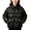 Black, variant on KyCheLot Winter Jacket for Girls Button Lapel Neck Long Sleeve Jackets Comfy Thermal Windproof Outerwear