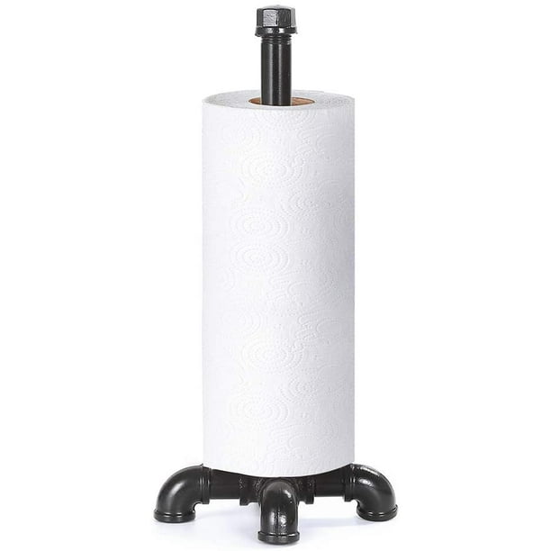 Nex Paper Towel Holder Standing Kitchen Industrial Pipe Black Walmart Com Walmart Com