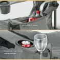 thumbnail image 4 of ARROWHEAD OUTDOOR KKS0316U  Folding Camping Quad Chair w/ 6-Can Cooler, Cup & Wine Glass Holders, w/ Carrying Bag, Granite Gray, 4 of 7