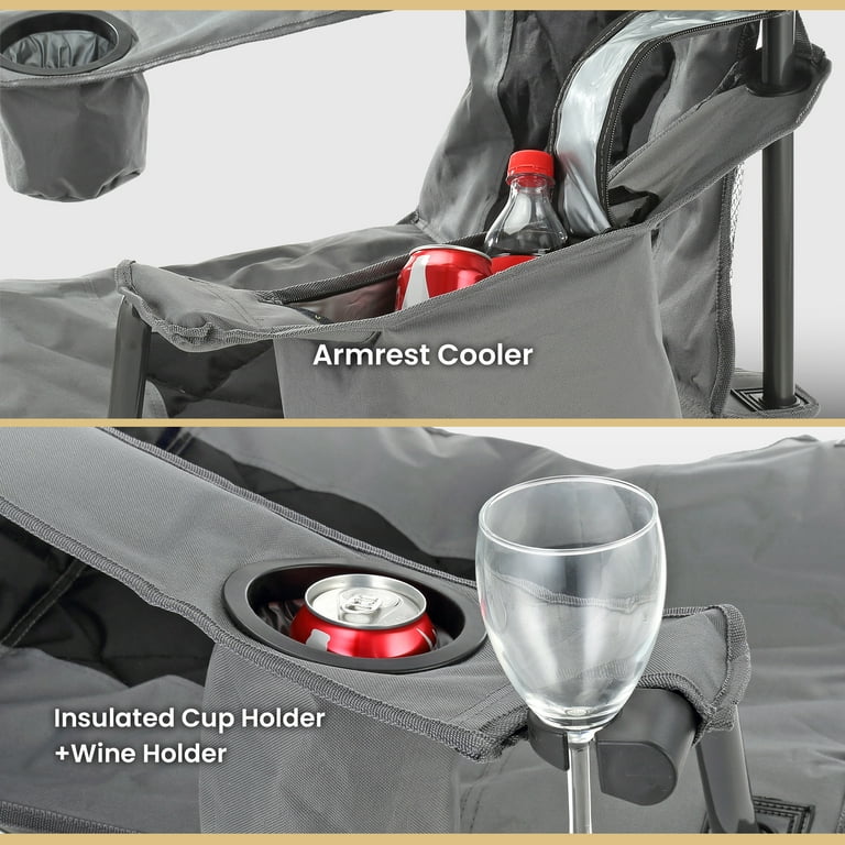 テーブル/チェア CHALLENGER OUTDOOR CHAIR Folding Outdoor Recliner Lounge Chair with Adjustable Canopy
