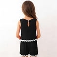 thumbnail image 5 of Vornjynx Girls Outfit Sets 2 Piece Crew Neck Tank Tops and Stretchable Shorts with Pockets Sleeveless Soft Trendy Summer Casual Clothes Black Size 5-6T, 5 of 10