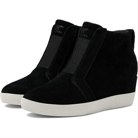 Sorel Out N About Womens US 7 Black Suede Pull On Waterproof Wedge Boots KHD2020