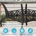 thumbnail image 5 of Mondawe 59" Cast Aluminum Round Table Retro Dining table with 2-inch Umbrella Hole, 5 of 7