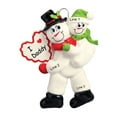 thumbnail image 4 of Ornaments by Elves Personalized Snowman Family of 2 Christmas Ornament 2024 Daddy with Kid Decor, 4 of 10