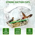thumbnail image 3 of LANNEY Window Bird Feeder with Suction Cups for Viewing, Acrylic Clear Bird Feeder for Window Removable Seed Tray with Drain Holes, 3 of 7