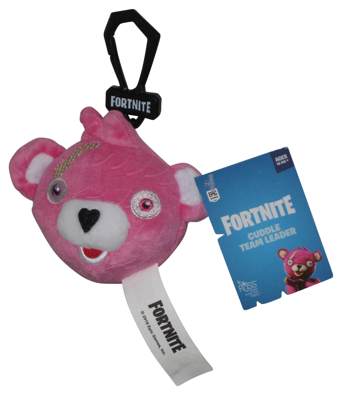 Fortnite Pink Cuddle Team Leader Russ (2019) Jazwares Plush Keychain ...