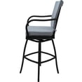 thumbnail image 3 of Outdoor/Indoor Swivel Bar Stool 30" Seat - Ofir Arms - Blue Fabric - Black, 3 of 6