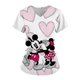 thumbnail image 3 of Ropa de hospital de bolsillo de Disney para mujer, uniforme de enfermera, camisetas para mujer, camisetas de Mickey para mujer 2023, camisetas con cuello en V, camisetas de Minnie Mouse, 3 of 5