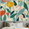 thumbnail image 2 of JEUXUS Tulip Art Print Flower Market Botanical Floral Tapestries Painting, 2 of 6