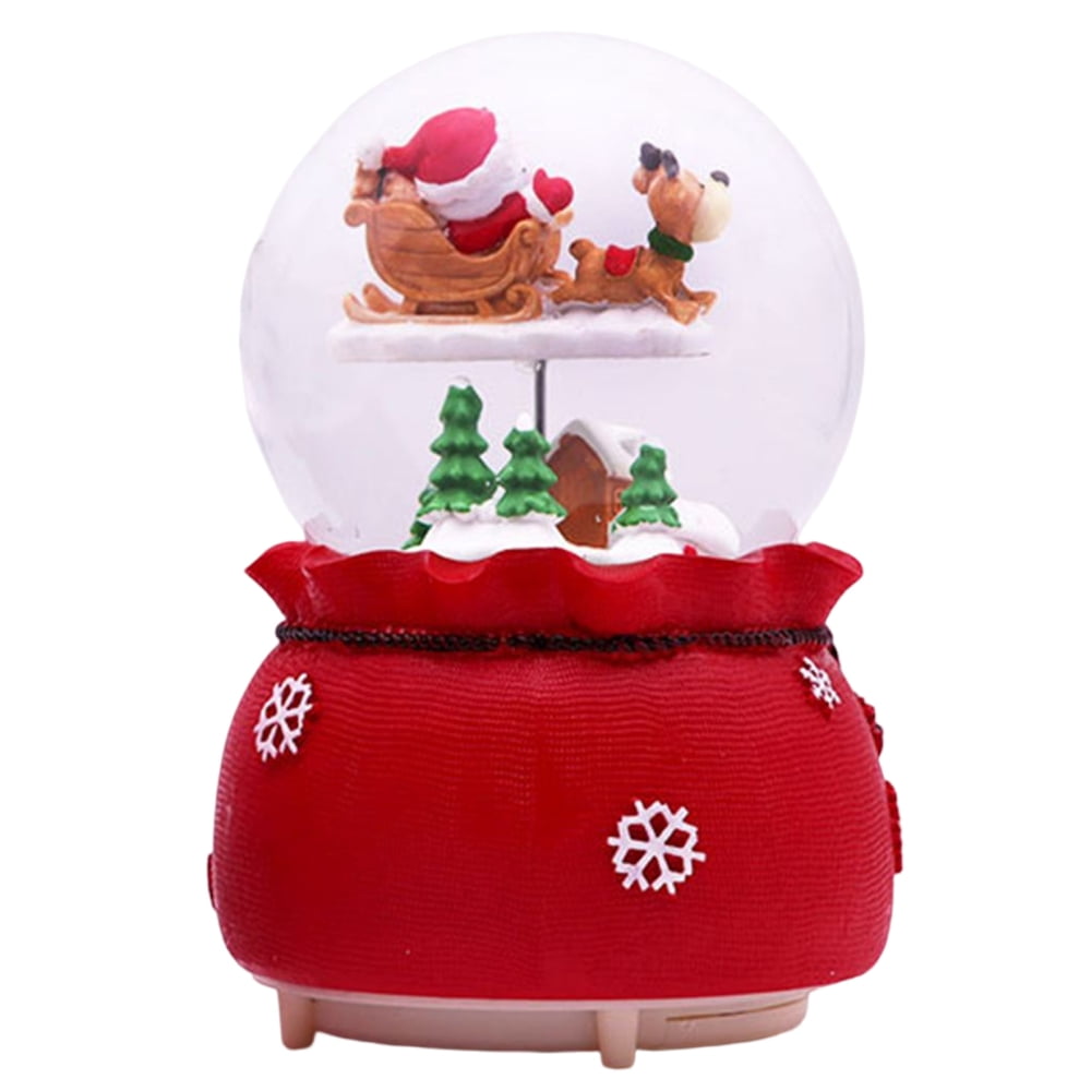 Christmas Snow Globe Music Box Safe and Durable Exquisite Ornament for