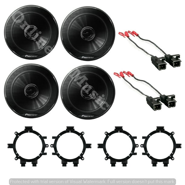 4 X Pioneer 6.5" Car Audio Stereo Front & Rear Speakers W/Mounting