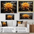 thumbnail image 4 of Designart "Tranquil Golden Lotus II" Lotus Floater Framed Wall Art Living Room, 4 of 5