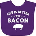 thumbnail image 3 of Inktastic Life's Better with Bacon Boys or Girls Baby Bib, 3 of 4