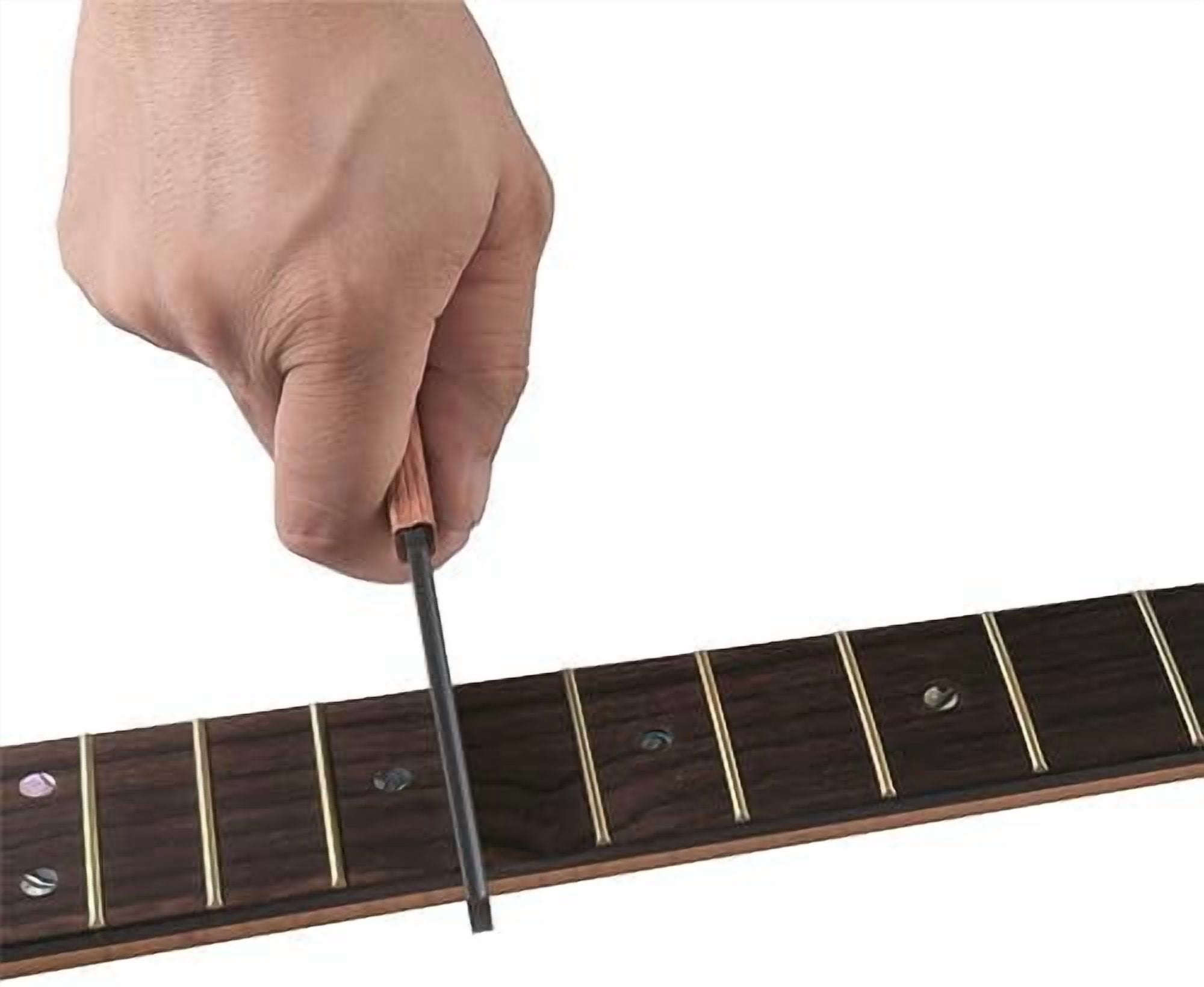 Guitar Fret Crowning Files - Dual Sided Professional Luthier Tools fret polishing kit for Electric, Acoustic and Bass Guitars - Medium/Wide Frets